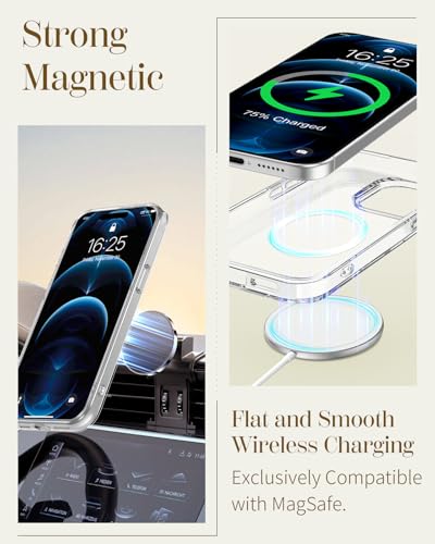 Loheckle for iPhone 12/12 Pro Case with Stand- Compatible with MagSafe Women Girls Cute Clear Girly Unique Design Soft TPU Magnetic Ring Phone Cover for Apple 12/12 Pro, Cat Flower