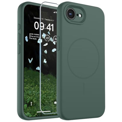 SUPFINE Silicone & Magnetic for iPhone 17e Case/iPhone 16e Case - color: Acacia Green, size: iPhone 17e/iPhone 16e