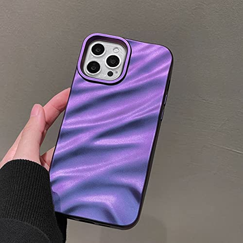 QLTYPRI Compatible with iPhone 11 Case, Cute Wave Water Ripple Pattern Case for Girls Women, Slim Satin Glossy Soft Silicone TPU Bumper Shockproof Protective Phone Cover for iPhone 11 - Purple - color: Purple, size: iPhone 11