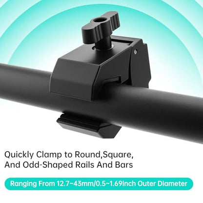 Gooseneck Bed Phone Holder, Flexible Long Arm for Microphone Boom Arm Tube Pipes, Overhead Mount Clip On for Bedside, Tableside, Headboard, Adjustable Phone Stand Lazy Bracket