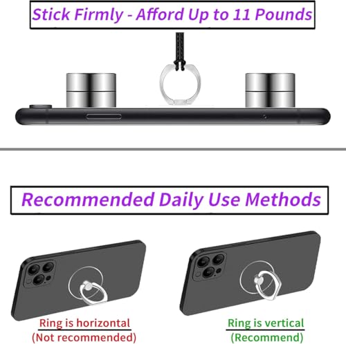 Cell Phone Ring Grips Stand Holder,4pcs 360° Rotation Universal Finger Grip Kickstand for All Smartphones,Tablet and Case