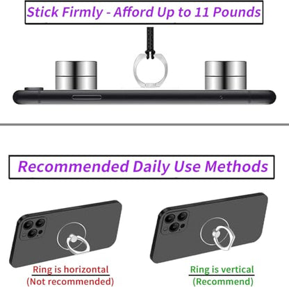 Cell Phone Ring Grips Stand Holder,4pcs 360° Rotation Universal Finger Grip Kickstand for All Smartphones,Tablet and Case