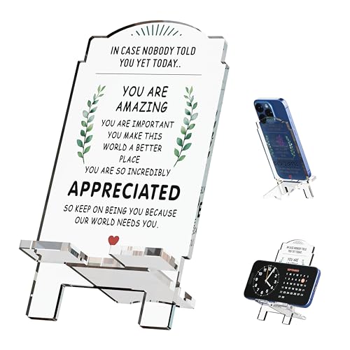 Creative Masterpiece Painting Board Phone Stand for Stylish Desktop Display – Complete Set of Acrylic Decorations, Ideal Gift Option! (Transparent - Motivational Message) - style: Transparent - Motivational Message