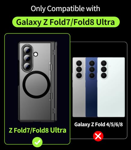 Cozycase for Samsung Galaxy Z Fold 8 Ultra /Z Fold 7 Case with Kickstand - color: Black