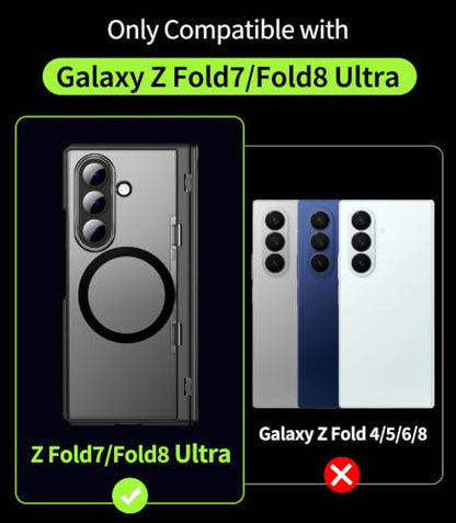 Cozycase for Samsung Galaxy Z Fold 8 Ultra /Z Fold 7 Case with Kickstand - color: Black