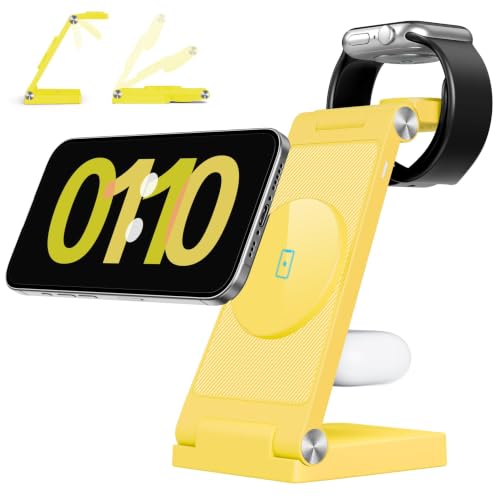 RYND 2026 Traveling Wireless Mag-Safe Fast Charging Station - color: Light Yellow