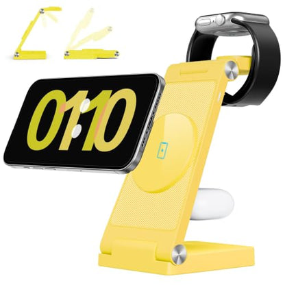 RYND 2026 Traveling Wireless Mag-Safe Fast Charging Station - color: Light Yellow