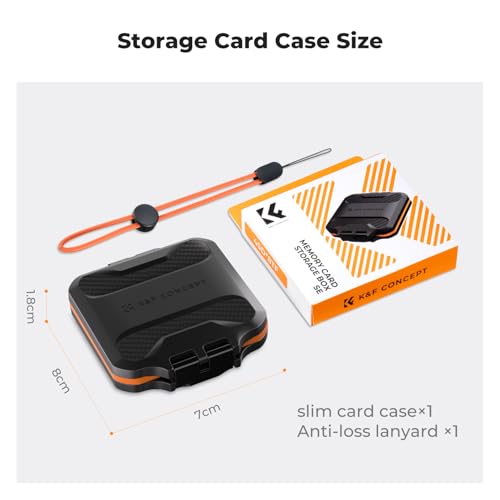 K&F CONCEPT 12 Slots Memory Card Case, Water-Resistant Card Holder - size: For 8 Micro SD(TF)+4 SD
