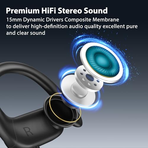 APETOO USB C Headphones with Earhook Mic & Volume Control HiFi Stereo Sound
