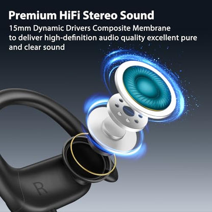 APETOO USB C Headphones with Earhook Mic & Volume Control HiFi Stereo Sound