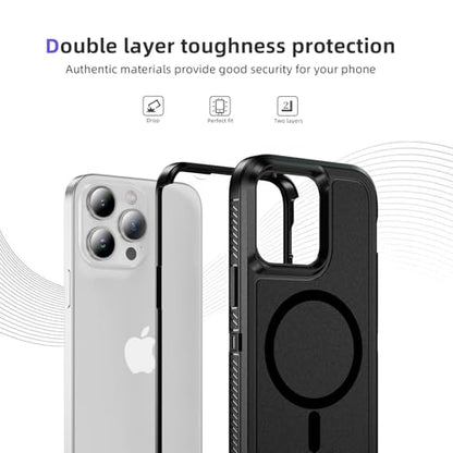 Magnetic for iPhone 13 Pro Case, Compatible with MagSafe, Shockproof Dustproof Drop Proof, Military Grade Double Layer Protection, Black - color: Magnetic Black, size: iPhone 13 PRO