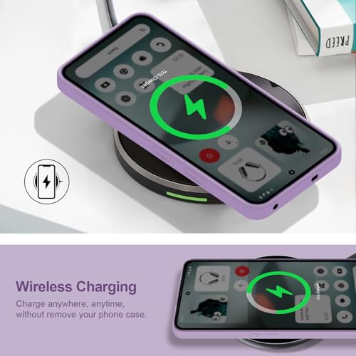Silicone Case for Nothing Phone 3, Purple | Soft Silicone Silky Touch Easy Clean, Shockproof Slim Phone Cover, Upgraded Camera Protection, Anti-Scratch Microfiber Lining - color: Purple, size: Nothing Phone 3