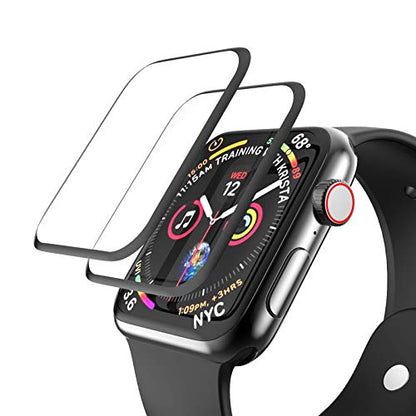 [2 Pack Tempered Glass Screen Protector for Apple Watch SE 3 /SE 2 Series 6//5/4 40mm, 3D Full Coverage [Easy Installation Frame] Waterproof Bubble-Free HD Clear Film for iWatch 40mm - size: 40mm