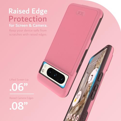 TUDIA MergeGrip [Magsafe Compatible] Designed for Google Pixel 8 Pro Case (2023) - Dual Layer [Military Grade] Shockproof Slim Rugged Tough Heavy Duty Phone Cases - Smokey Pink - color: Smokey Pink, size: Magnetic Pixel 8 Pro