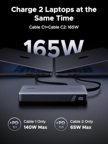 UGREEN Nexode 25000mAh 165W Built-in USB-C Power Bank for iPhone 18 Pro
