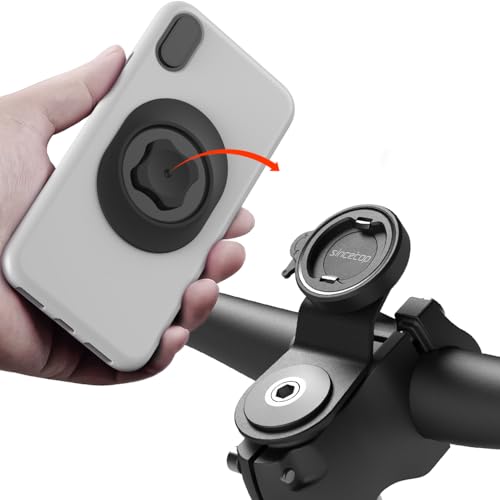 Bike Phone Mount,Mountain Bicycle Handlebar Cell Holder,Fit Round Stem Cap - color: 【1st Gen】Stem Mount-Black