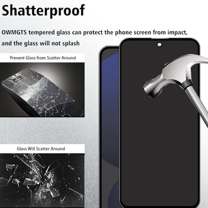 Privacy Screen Protector for Samsung Galaxy S24 FE + Lens Protector - size: Samsung Galaxy S24 FE