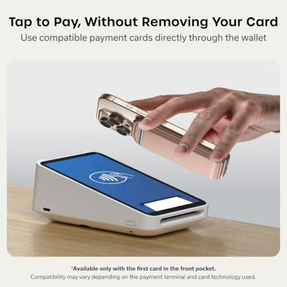 Satechi MagSafe Wallet Stand, Card Holder, NFC Pass-Through - color: Desert Rose
