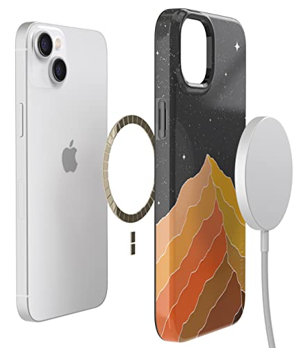 Casely iPhone 15 Plus Case | Night Skies | Mountain Starlight | Compatible with MagSafe | Classic Ultra Slim Design - color: Night Skies | Mountain Starlight