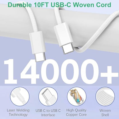 iPhone 17 16 15 Charger Fast Charging,3Pack 20W Fast Charging USB C Charger - color: Woven, size: 3Pack 10FT