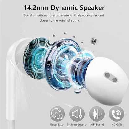 1Pack USB C Earphones, Type C Headphones Wired Ear Phones, Type C In Ear