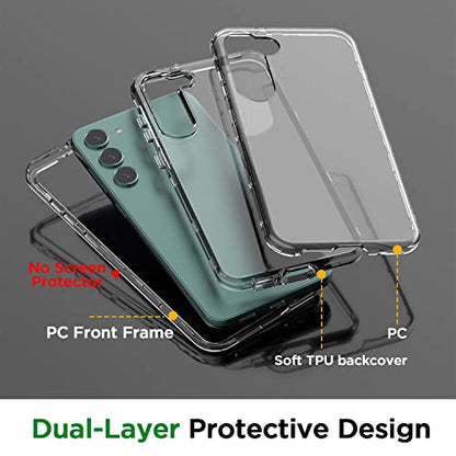 AICase for Galaxy S23 Case Clear Case(6.1"),Heavy Duty Drop Protection Full Body Rugged Shockproof/Dust Proof 3-Layer Military Protective Tough Durable for Samsung S23 6.1 5G - color: Clear Heavy Duty