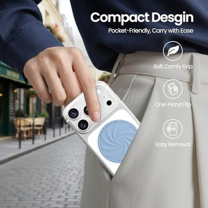 ORNARTO Vortuxe for MagSafe Phone Grip with Kickstand, Sky Whisper - color: Sky Whisper
