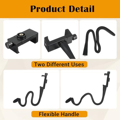 Sibba Stroller Phone Holder, Flexible Universal Cell Phone Mount with Adjustable Clamp for Treadmill Shopping Cart Bike Bedside, Hands-Free Stand 360 Rotation