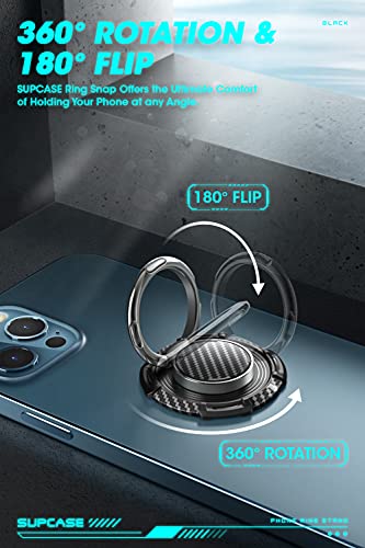 SUPCASE Cell Phone Ring Holder, 360° Rotation Universal Phone Grip, Black