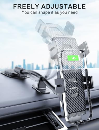 Wireless Car Charger Adjustable Gooseneck Dashboard Car Mount Fast Charging - style: Dashboard