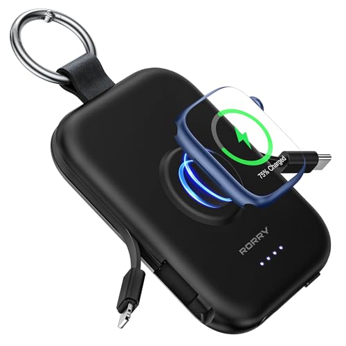 RORRY CharmGo Portable Charger, 5000mAh Portable Charger Power Bank - color: Black