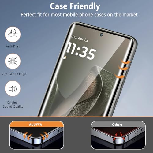 3-Pack for Motorola Moto Edge 2025 Screen Protector Tempered Glass, 9H Hardness 3D Full Edge Coverage Film, HD Bubble-Free Film, Anti-Scratch Premium Protective Glass for Moto Edge 2025