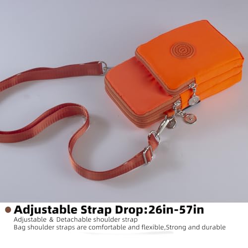 JANKS Small Crossbody Bags for Women Mini Cell Phone Purses Handbag Shoulder Bag - color: 010 Orange