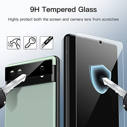 JETech Screen Protector for Google Pixel 6a, 2+2 Pack - size: Pixel 6a