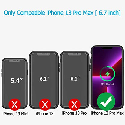 Battery Case for iPhone 13 Pro Max, Enhanced 12000mAh Portable Protective Wireless Charging Case Support Carplay Compatible with iPhone 13 Pro Max (6.7 inch) Rechargeable Battery Charger Case (Black) - size: iPhone 13 Pro Max (6.7 inch)