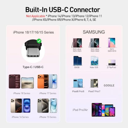 iWALK Portable Charger for iPhone 17/16/15 USB-C Small Power Bank 20W 4,500mAh Fast Charging Battery Pack Compatible with iPhone 15/16/17 Plus/17 Pro/17 Pro Max, Samsung Galaxy S25/S24/S23 Android - color: Black