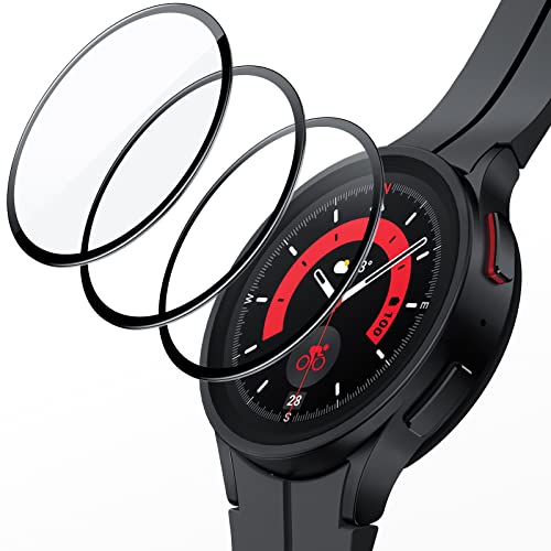 JETech Screen Protector for Samsung Galaxy Watch 5 Pro 45mm, 3-Pack | Tempered Glass Protection, HD Clear, Anti-Scratch Design - size: Galaxy Watch 5 Pro 45mm