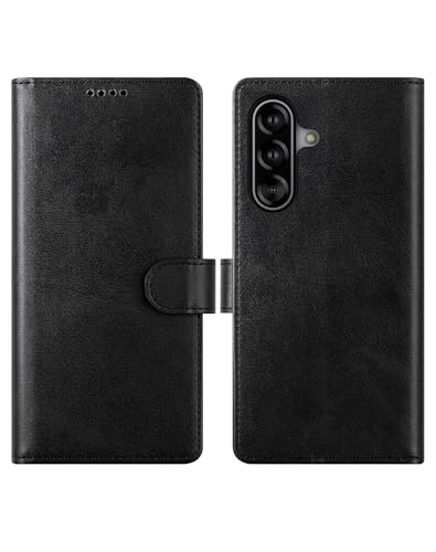 Feitenn for Samsung Galaxy A17 5G (6.7") Case Wallet 2026 with 4 Card Holders Kickstand, PU Flip Leather Magnetic Closure Folio Shockproof Protective Cover, Black - color: Black, size: Samsung Galaxy A17 5G