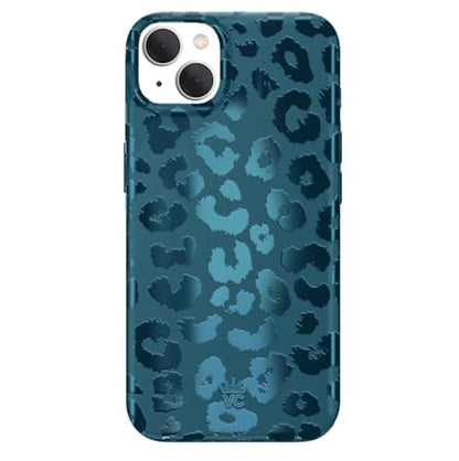 VELVET CAVIAR for iPhone 15 Case - Compatible with MagSafe - 10ft Drop Tested - Metallic Navy Blue Leopard - color: Metallic Navy Leopard, size: 15