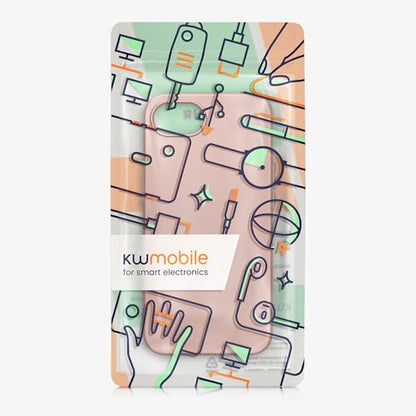 kwmobile Case Compatible with Apple iPhone 17e / iPhone 16e Case - Soft Slim Protective TPU Silicone Cover - Metallic Rose Gold - color: metallic rose gold