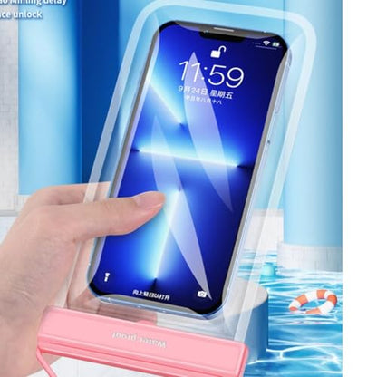 Mobile Phone Waterproof Bag Touch Screen Takeaway Swimming Protection Cover Baby Blue - color: Baby Blue