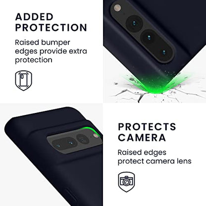 kwmobile Case Compatible with Google Pixel 7 Pro Case - TPU Silicone Phone Cover with Soft Finish - Deep Ocean - color: Deep Ocean, size: Pixel 7 Pro