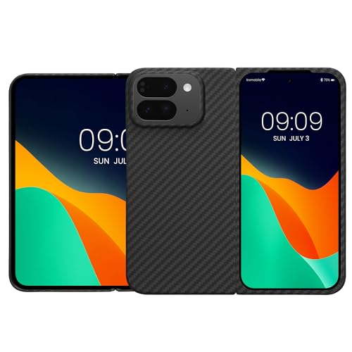 kalibri Aramid Fiber Case Compatible with Google Pixel 10 Pro Fold - Case Super Slim Strong Protective Phone Cover - Black Matte - size: Pixel 10 Pro Fold