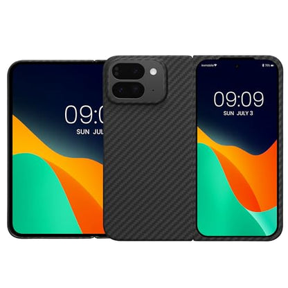 kalibri Aramid Fiber Case Compatible with Google Pixel 10 Pro Fold - Case Super Slim Strong Protective Phone Cover - Black Matte - size: Pixel 10 Pro Fold