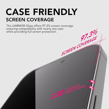 UARMOR Glass 3 Pack Screen Protector & 1 Pack Camera Lens Protector for iPhone 16 Plus (6.7 Inch) 9H Tempered Glass with Easy Installation Kits (Clear) - size: iPhone 16 Plus