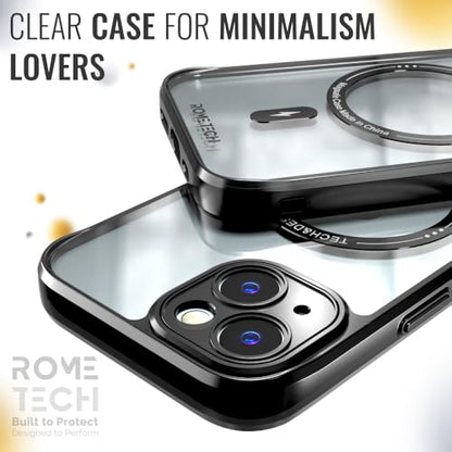 Rome Tech Clear Case Compatible with MagSafe for iPhone 14 Plus (2022) - Slim and Rugged Fit Thin Shockproof Case Compatible with Magsafe Devices - Clarity - style: iPhone 14 Plus