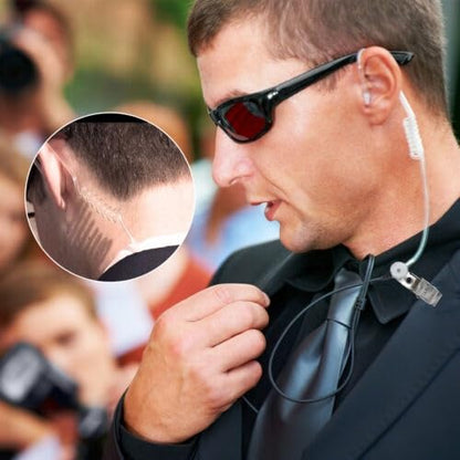 PRYME® - PICO-LIGHTNING - Single Wire Lapel Mic w/Lightning Connector, Special PTT Technology for PoC APPs w/Clear Tube Earphone - (PICO-LIGHTNING-AT)