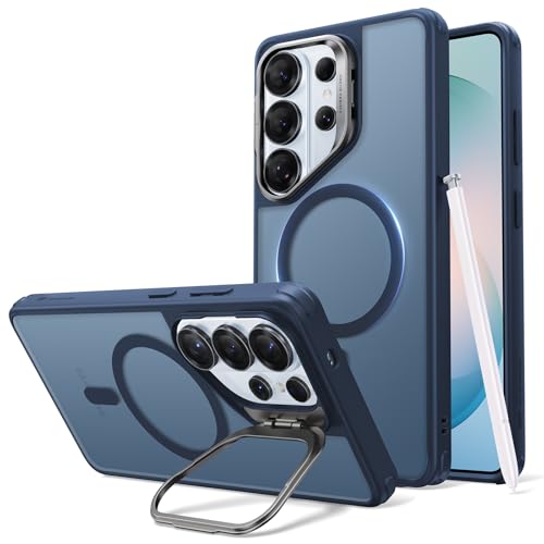 ESR for Samsung Galaxy S26 Ultra Phone Case with Stash Stand, Compatible with MagSafe, Military-Grade Protection, Magnetic Case for, Scratch-Resistant Back Cover, Frosted Navy Blue - color: Frosted Navy Blue