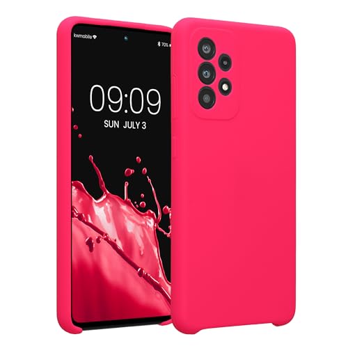 kwmobile Case Compatible with Samsung Galaxy A52 / A52 5G / A52s 5G Case - Slim TPU Silicone Phone Cover - Soft Touch Finish - Neon Pink - color: neon pink, size: Galaxy A52 / A52 5G / A52s 5G
