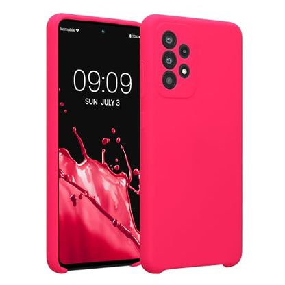 kwmobile Case Compatible with Samsung Galaxy A52 / A52 5G / A52s 5G Case - Slim TPU Silicone Phone Cover - Soft Touch Finish - Neon Pink - color: neon pink, size: Galaxy A52 / A52 5G / A52s 5G
